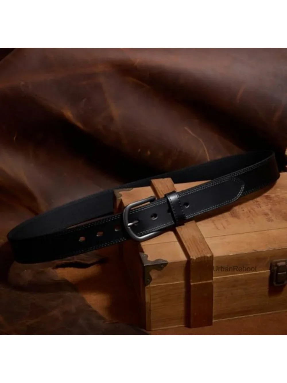 Men's Handmade Full Grain Leather Casual Belt 1.5